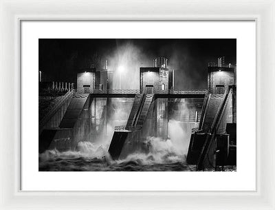 Water and Concrete #1 / Art Photo - Framed Print