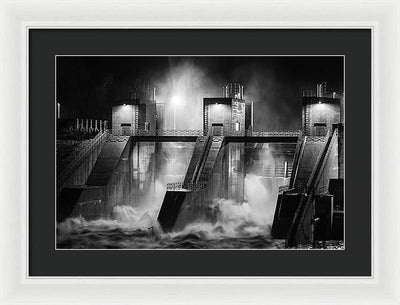 Water and Concrete #1 / Art Photo - Framed Print