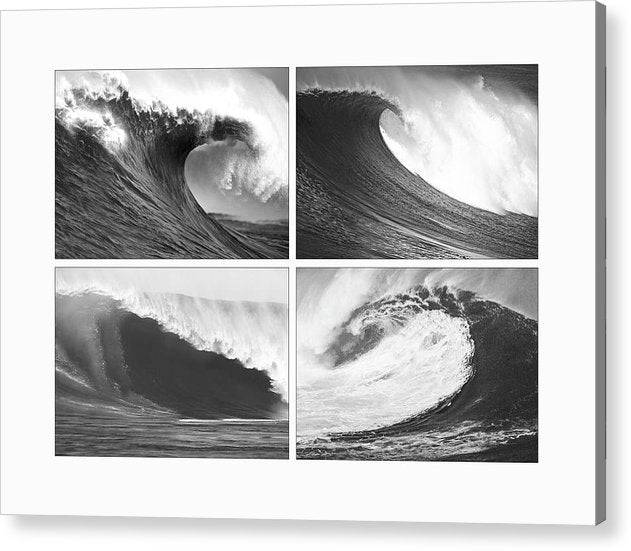 Waves, Black and White / Art Photo - Acrylic Print