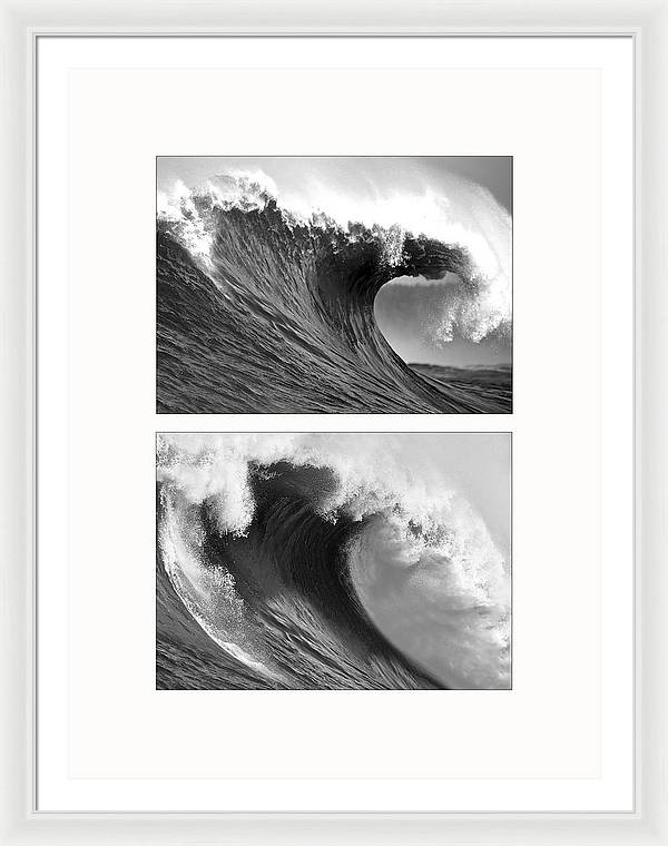 Waves - diptych / Art Photo - Framed Print