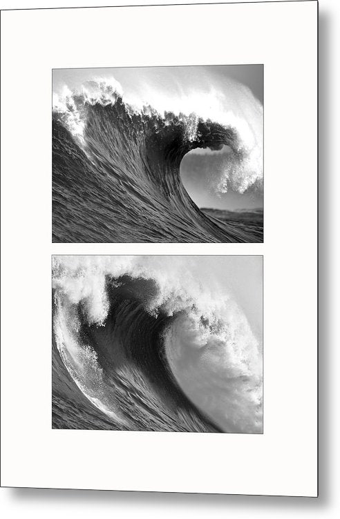 Waves - diptych / Art Photo - Metal Print