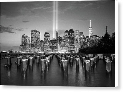 We all Shine on, Lower Manhattan from Brooklyn / Art Photo - Canvas Print