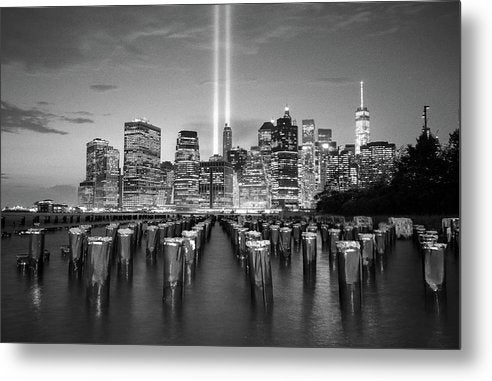 We all Shine on, Lower Manhattan from Brooklyn / Art Photo - Metal Print