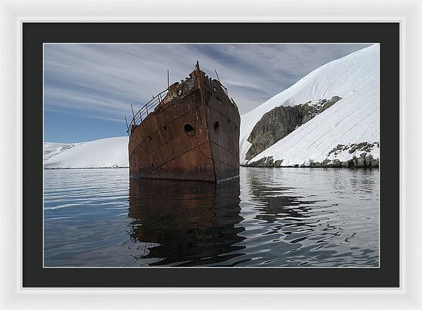 Whaling Ship / Art Photo - Framed Print