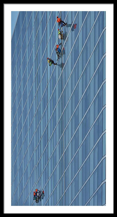Window Washers, Hyatt Regency Hotel in Salt Lake City / Art Photo - Framed Print