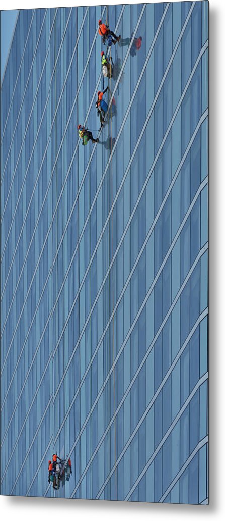 Window Washers, Hyatt Regency Hotel in Salt Lake City / Art Photo - Metal Print
