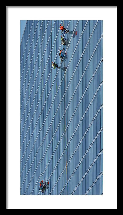 Window Washers, Hyatt Regency Hotel in Salt Lake City / Art Photo - Framed Print